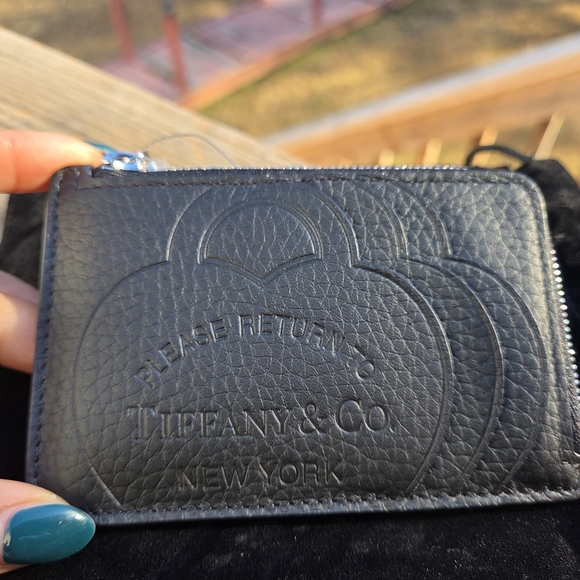 Tiffany & Co. Accessories - Tiffany & Co. Black Leather Card Holder